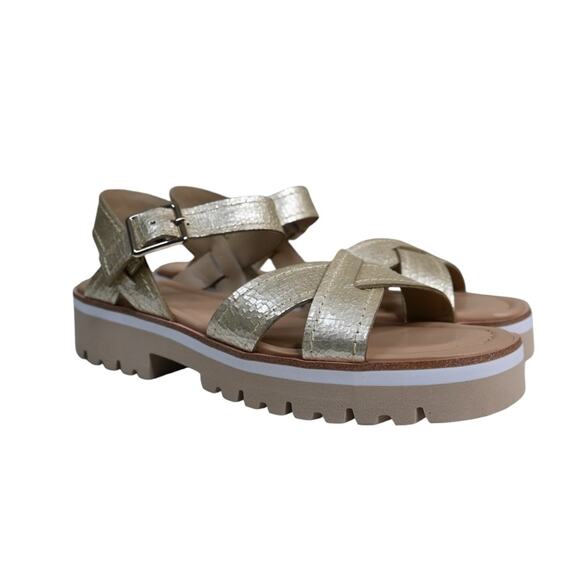 Donald Pliner Womens 8.5 Pyper Lug Sole Slingback Leather Sandal NEW - Picture 2 of 11